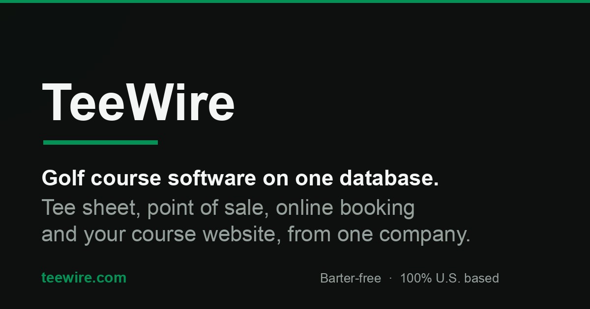 Golf Course Reporting Software | TeeWire